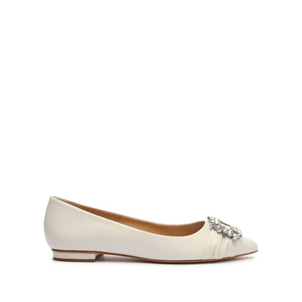 Schutz | Meisho Nappa Leather Flat-Pearl