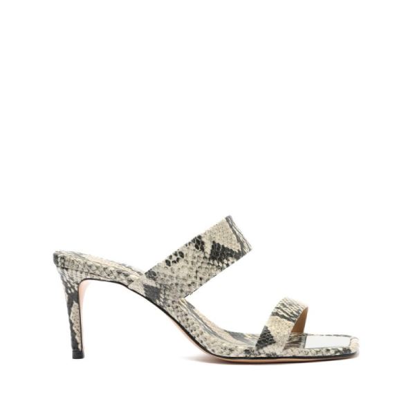 Schutz | Aruana Snake-Embossed Leather Sandal-Natural Snake