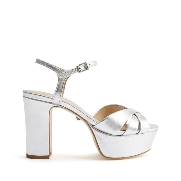 Schutz | Keefa Sandal: Disco Glamour Shoe -Prata Silver