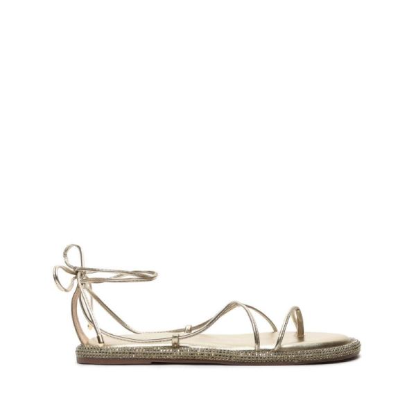 Schutz | Kittie Metallic Nappa Sandal-Gold