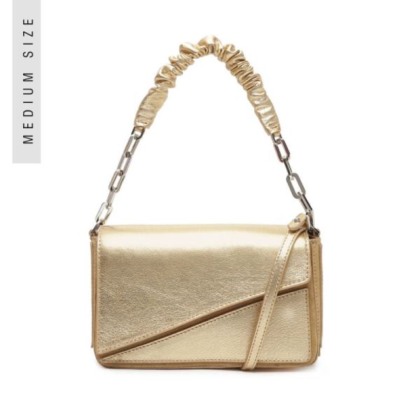 Schutz | Match Nappa Leather Handbag-Gold