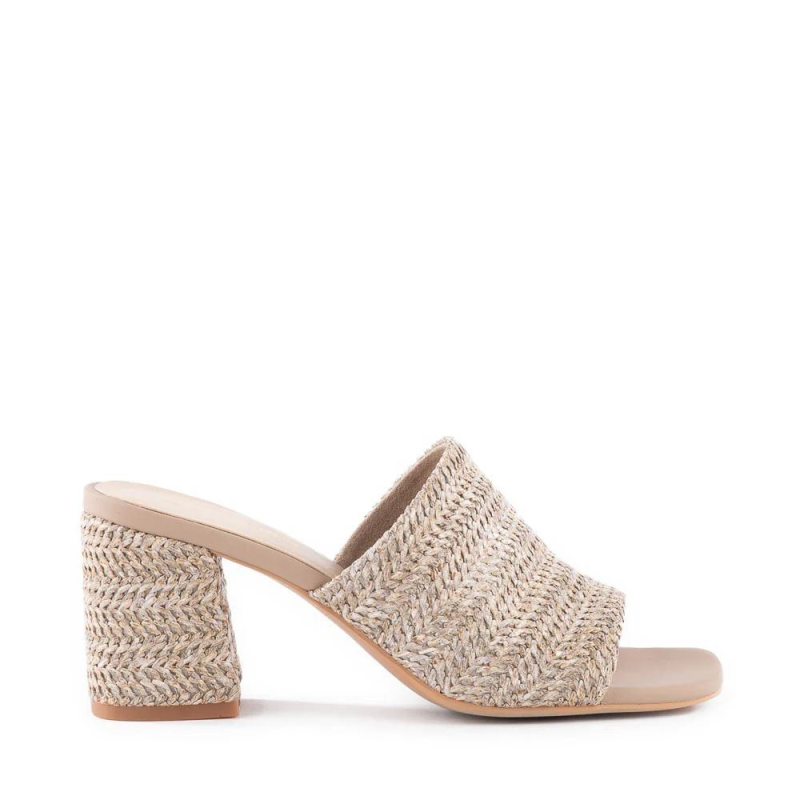 Free Delivery Seychelles | For Women | Adapt Raffia Sandal-Taupe