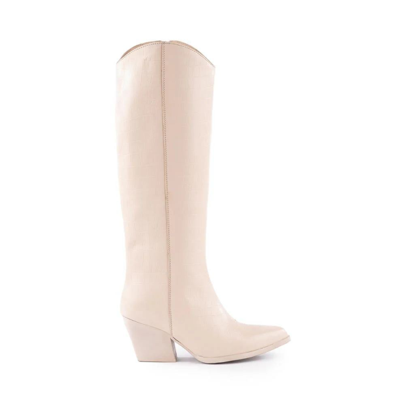 Free Delivery Seychelles | For Women | Begging You Tall Boot-Cream