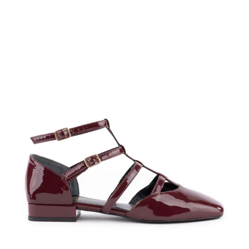 Free Delivery Seychelles | For Women | Kissing Booth Flat-Burgundy