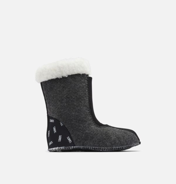 Sorel-Youth Caribou 9 mm Thermoplus Boot Liner-Off White