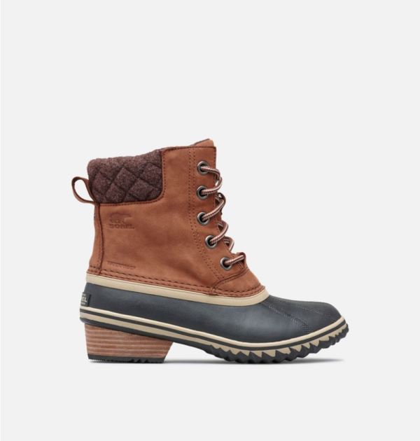 Sorel-Womens Slimpack II Lace Duck Boot-Burro Cattail