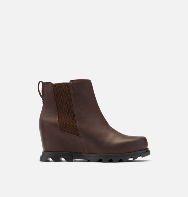 Sorel-Women's Joan Of Arctic Wedge III Chelsea Bootie-Blackened Brown Black