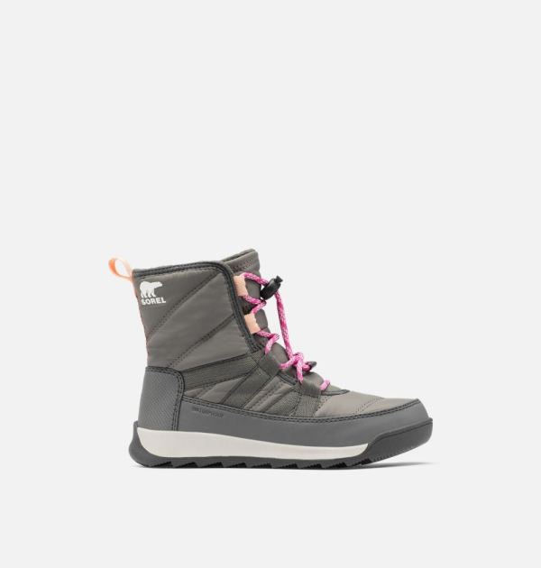 Sorel-Youth Whitney II Short Lace Boot-Quarry Grill