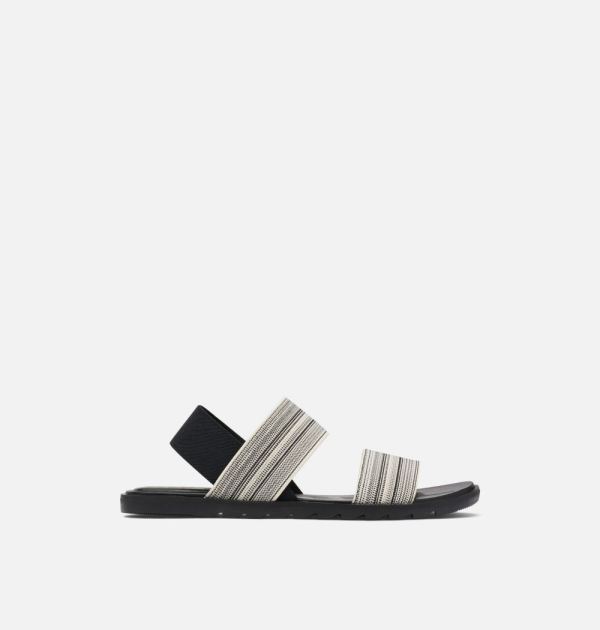 Sorel-Womens Ella II Two Strap Sandal-Black Chalk