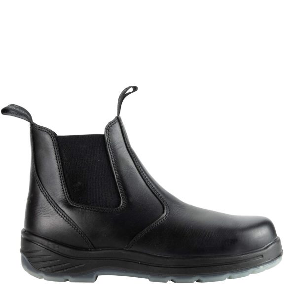 Thorogood Boots 6" Black Quick Release Station Boot Safety Toe with Translucent Bottom