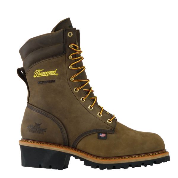 Thorogood Boots Logger Series - 9" Brown Studhorse Waterproof