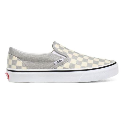 Vans Shoes | Checkerboard Classic Slip-On (Checkerboard) Silver/True White