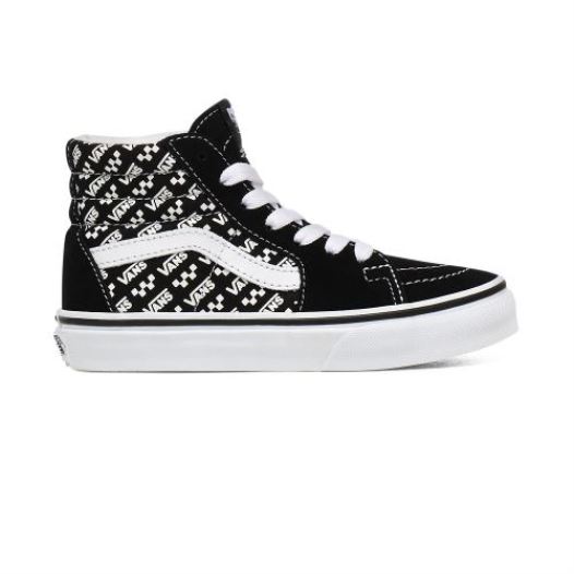 Vans Shoes | Logo Repeat Sk8-Hi Kids (4-8 years) (Logo Repeat) Black/True White