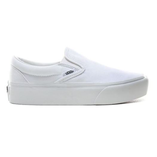 Vans Shoes | Slip-On Platform True White