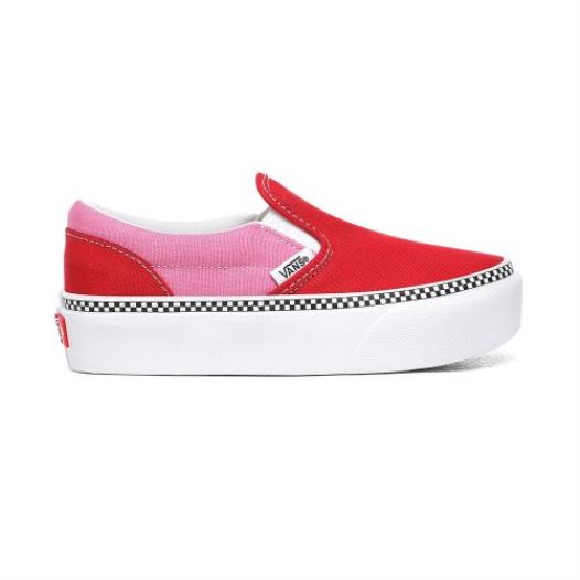 Vans Shoes | 2-Tone Classic Slip-On Platform Kids (4-8 years) (2-Tone) Chili Pepper/Fuchsia Pink
