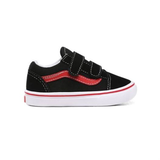 Vans Shoes | Pop ComfyCush Old Skool V Toddler (1-4 years) (Pop) Black/Red