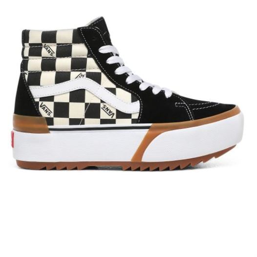 Vans Shoes | Checkerboard Sk8-Hi Stacked (Checkerboard) Multi/True White