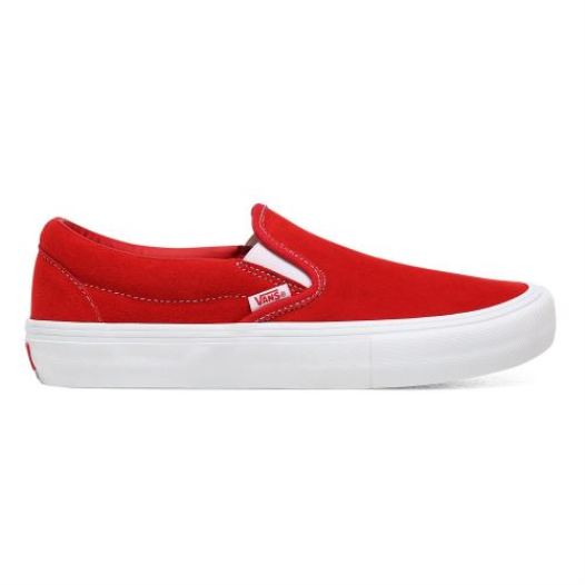 Vans Shoes | Suede Slip-On Pro (Suede) Red/White
