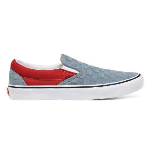 Vans Shoes | Deboss Checkerboard Classic Slip-On (Deboss Checkerboard) Lead/Pompeian Red