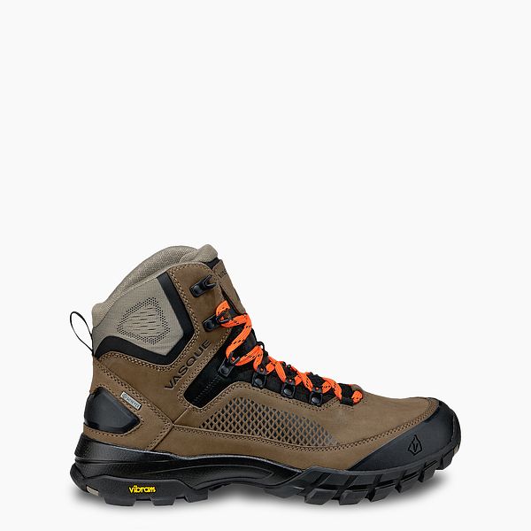 VASQUE SHOES TALUS XT GTX MEN'S WATERPROOF HIKING BOOT IN BROWN/ORANGE