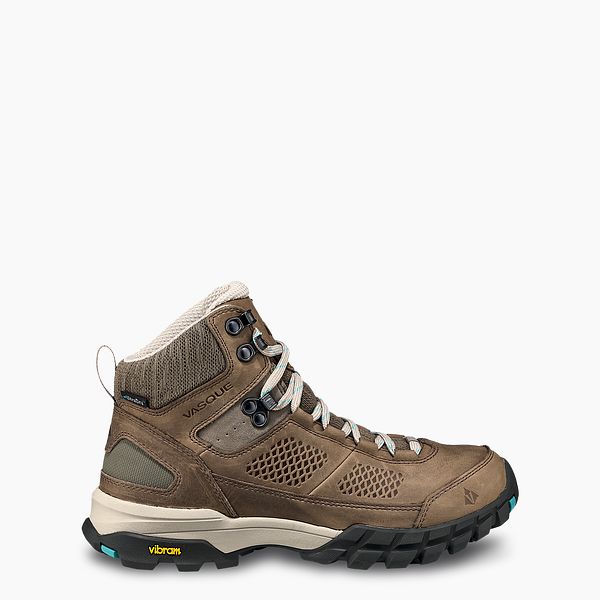 VASQUE SHOES TALUS AT ULTRADRY WOMEN'S WATERPROOF HIKING BOOT IN BROWN/TEAL