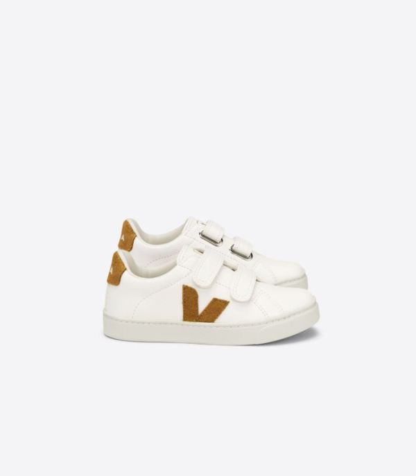 VEJA | KIDS ESPLAR CHROMEFREE LEATHER WHITE CAMEL