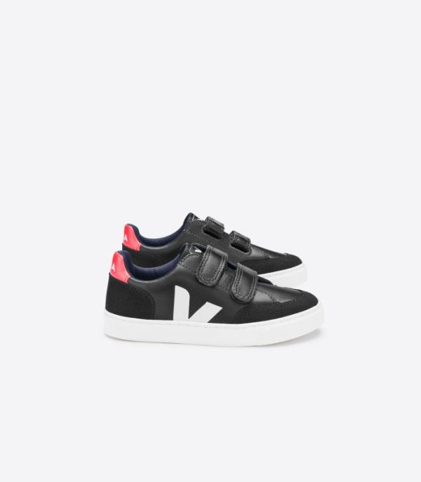 VEJA | KIDS V-12 BLACK WHITE PIERRE