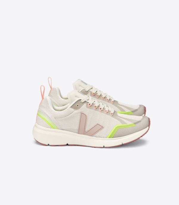 VEJA | WOMENS CONDOR 2 ALVEOMESH NATURAL BABE JAUNE-FLUO