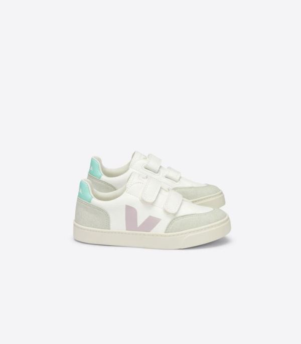 VEJA | KIDS V-12 CHROMEFREE WHITE PARME TURQUOISE