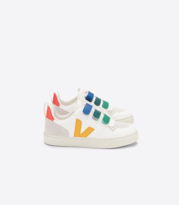 VEJA | KIDS V-10 CHROMEFREE MULTICO WHITE OURO