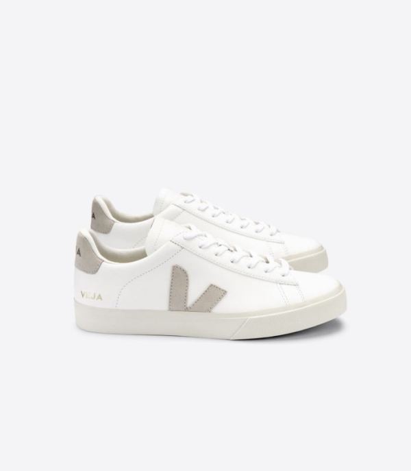 VEJA | WOMENS CAMPO CHROMEFREE WHITE NATURAL - Click Image to Close