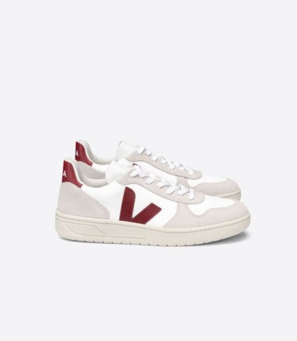 VEJA | MENS VSTORE V-10 BMESH WHITE NATURAL MARSALA