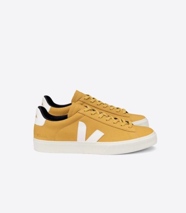 VEJA | MENS CAMPO NUBUCK MOUTARDE WHITE