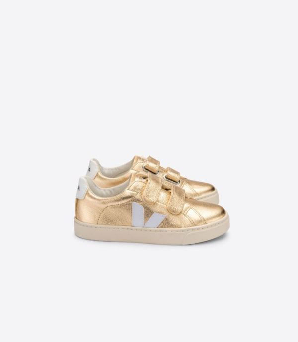 VEJA | KIDS ESPLAR CHROMEFREE LEATHER PLATINE WHITE