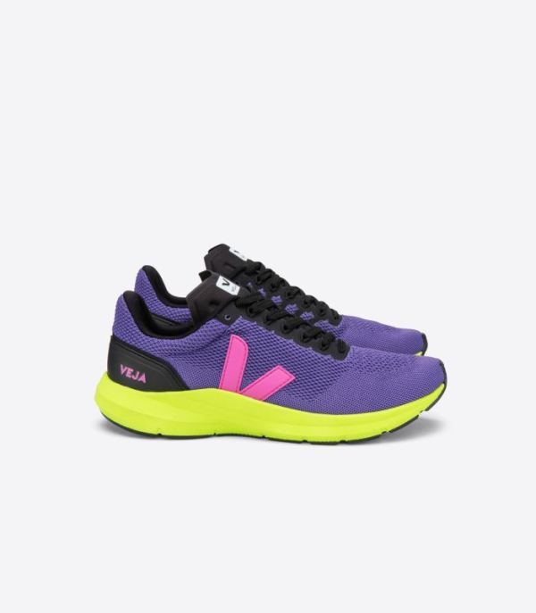 VEJA | MENS MARLIN LT V KNIT PURPLE ULTRAVIOLET JAUNE FLUO