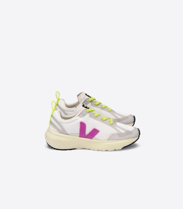 VEJA | KIDS CANARY ELASTIC LACE WHITE ULTRAVIOLET