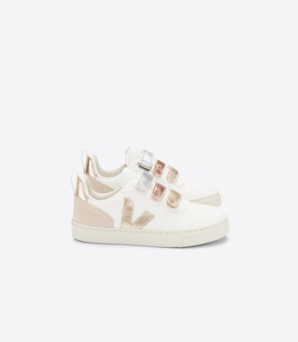 VEJA | KIDS V-10 CHROMEFREE MULTICO WHITE SHINY