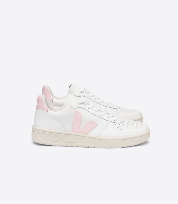 VEJA | WOMENS V-10 LEATHER WHITE PETALE