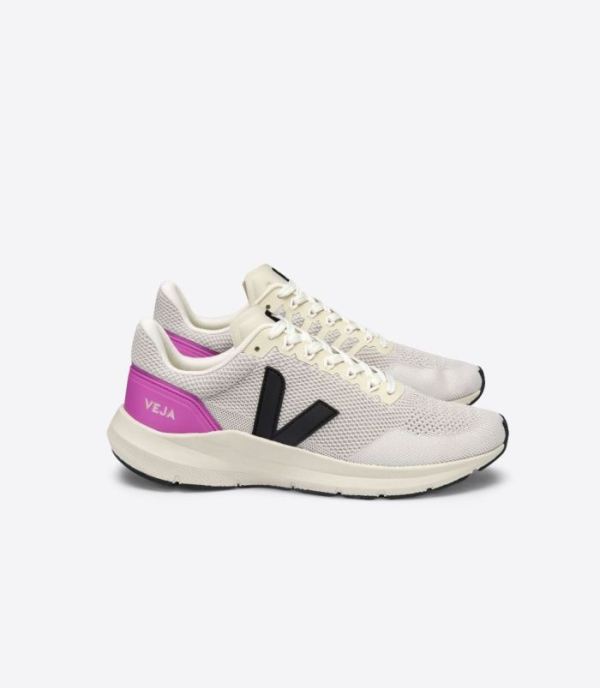 VEJA | WOMENS MARLIN V-KNIT CHALK BLACK ULTRAVIOLET