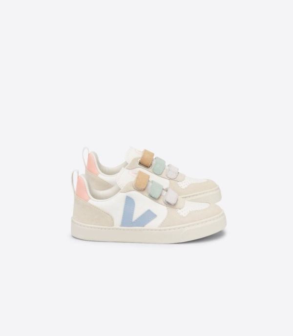 VEJA | KIDS V-10 CHROMEFREE MULTICO WHITE BLUE