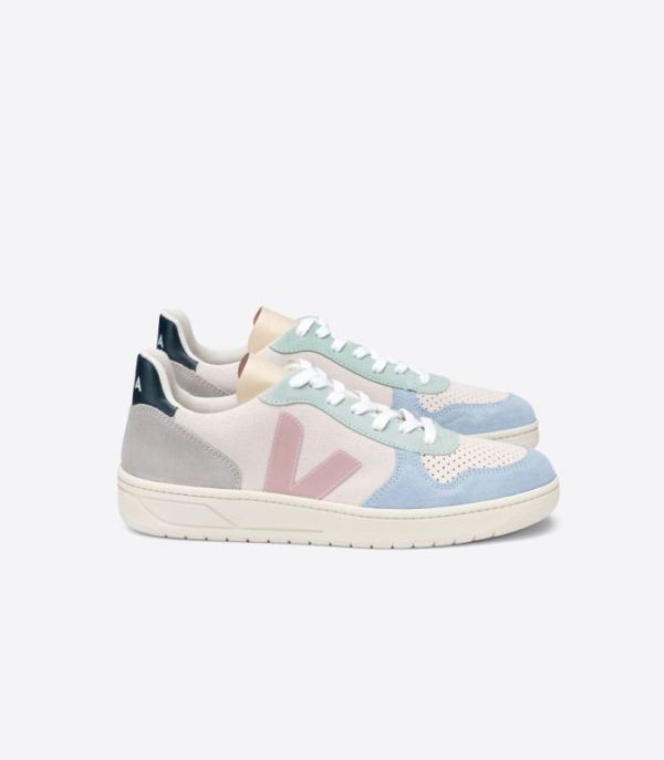 VEJA | WOMENS V-10 SUEDE MULTICO NATURAL BABE