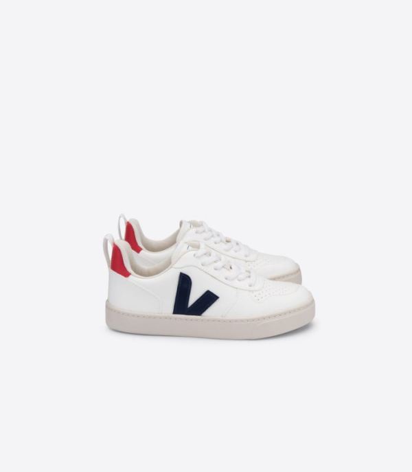 VEJA | KIDS V-10 LACES CWL WHITE COBALT PEKIN