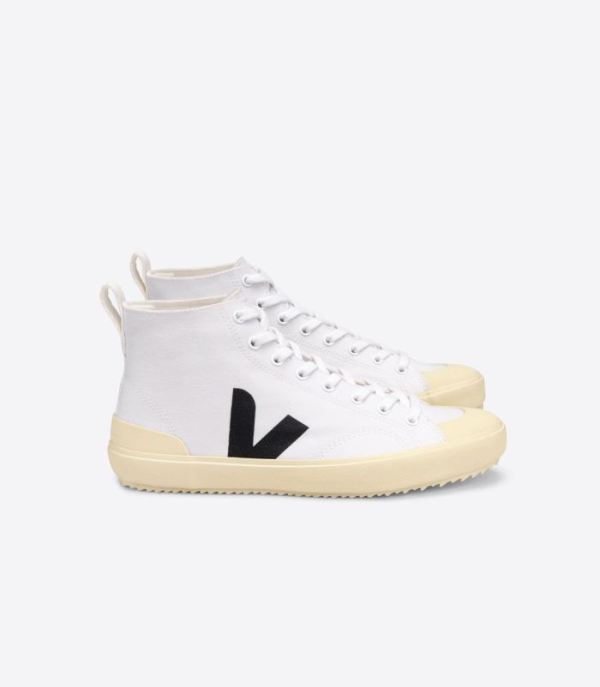 VEJA | WOMENS NOVA HT CANVAS WHITE BLACK BUTTER SOLE