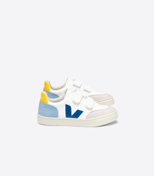 VEJA | KIDS V-12 CHROMEFREE LEATHER WHITE MULTICO