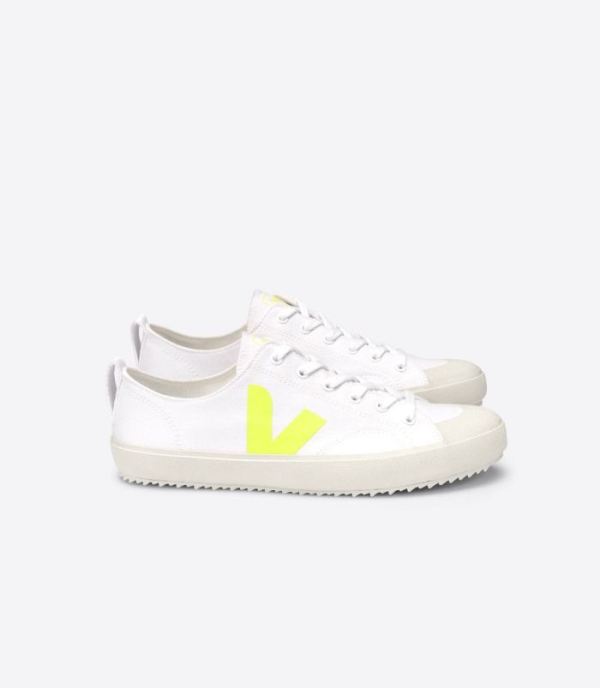 VEJA | MENS NOVA CANVAS WHITE JAUNE-FLUO