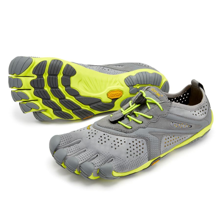 Vibram Boots V-Run Men's Grey / Yellow - Click Image to Close