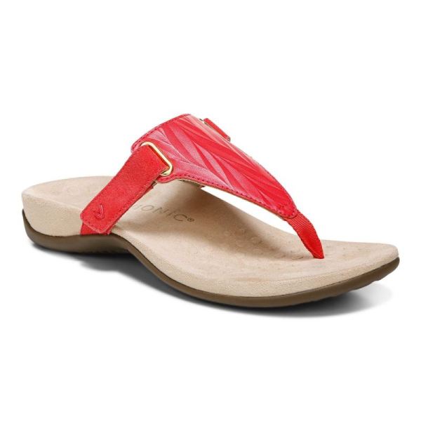 Vionic - Women's Wanda T-Strap Sandal - Poppy