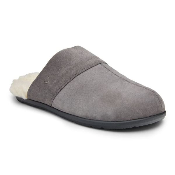 Vionic - Men's Alfons Mule Slipper - Charcoal Suede