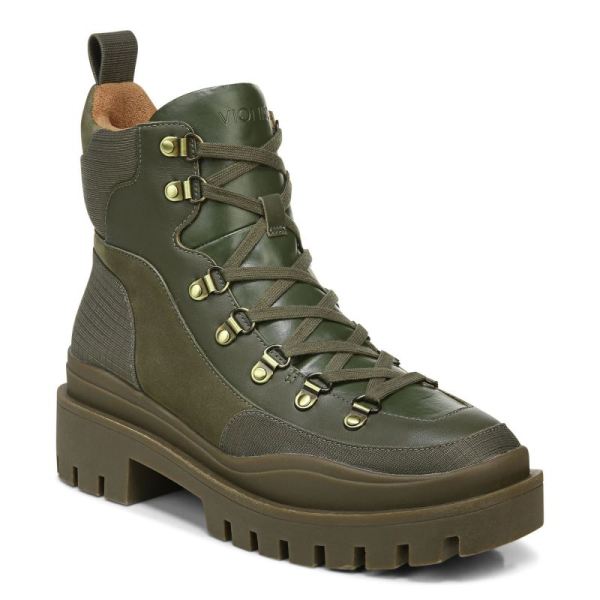 Vionic - Women's Jaxen Boot - Olive Leather Textile