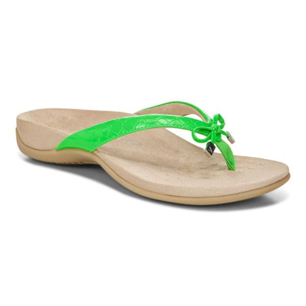 Vionic - Women's Bella Toe Post Sandal - Electric Green
